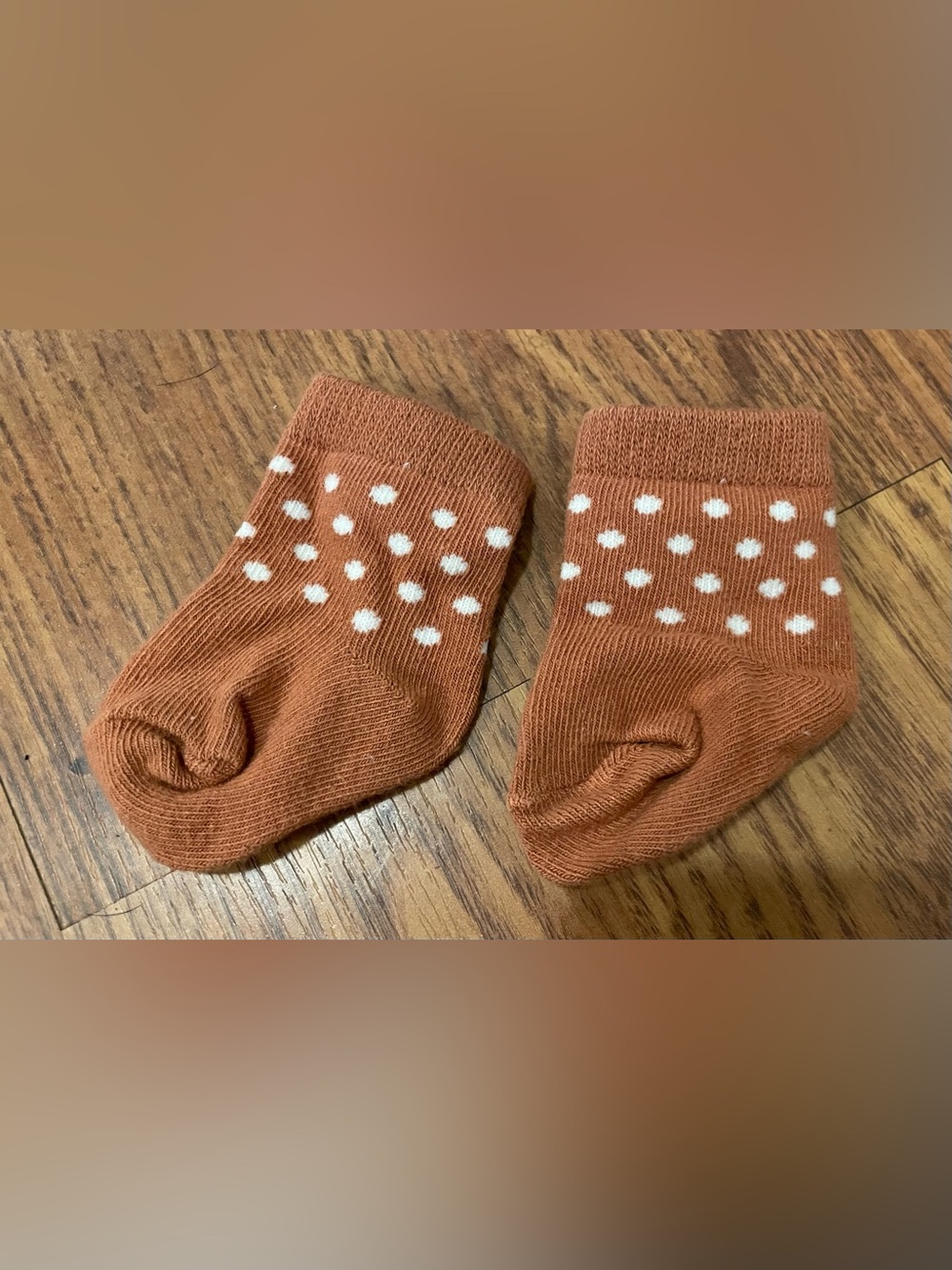 Baby Non-Slip Peach Poke a Dot Socks